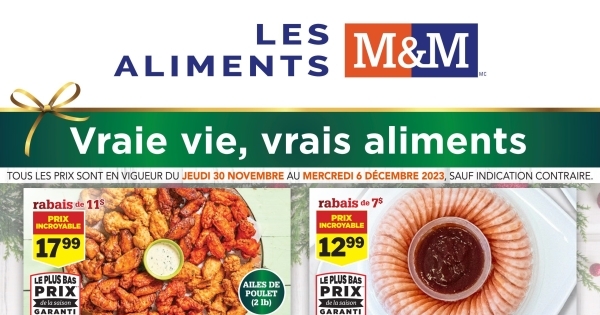 Circulaire Les Aliments M&M